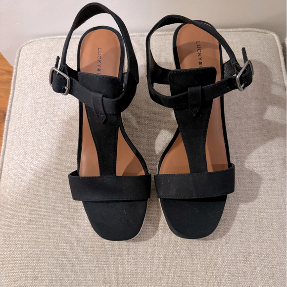 NWT Lucky Brand Espedrille Wedge Sandals Size 9B‎ - Picture 1 of 5